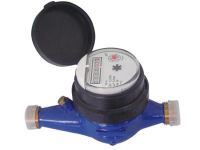 Multi-jet dry typ vane wheel water meter with rotary register