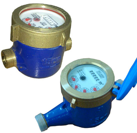 Multi-jet vane wheel dry type 8-digit roller water meter